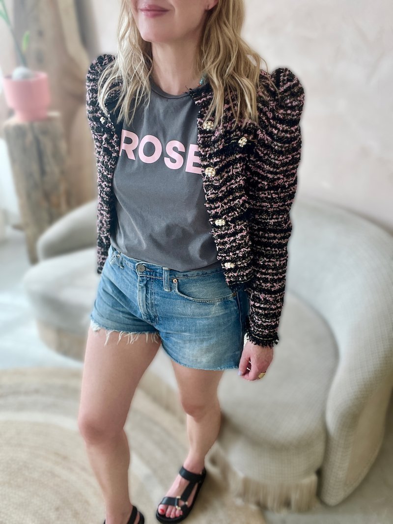 rosé t-shirt stone wash grey | fwp by rae