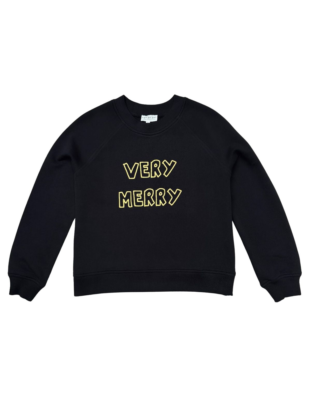 Very Merry Sweatshirt Black Gold