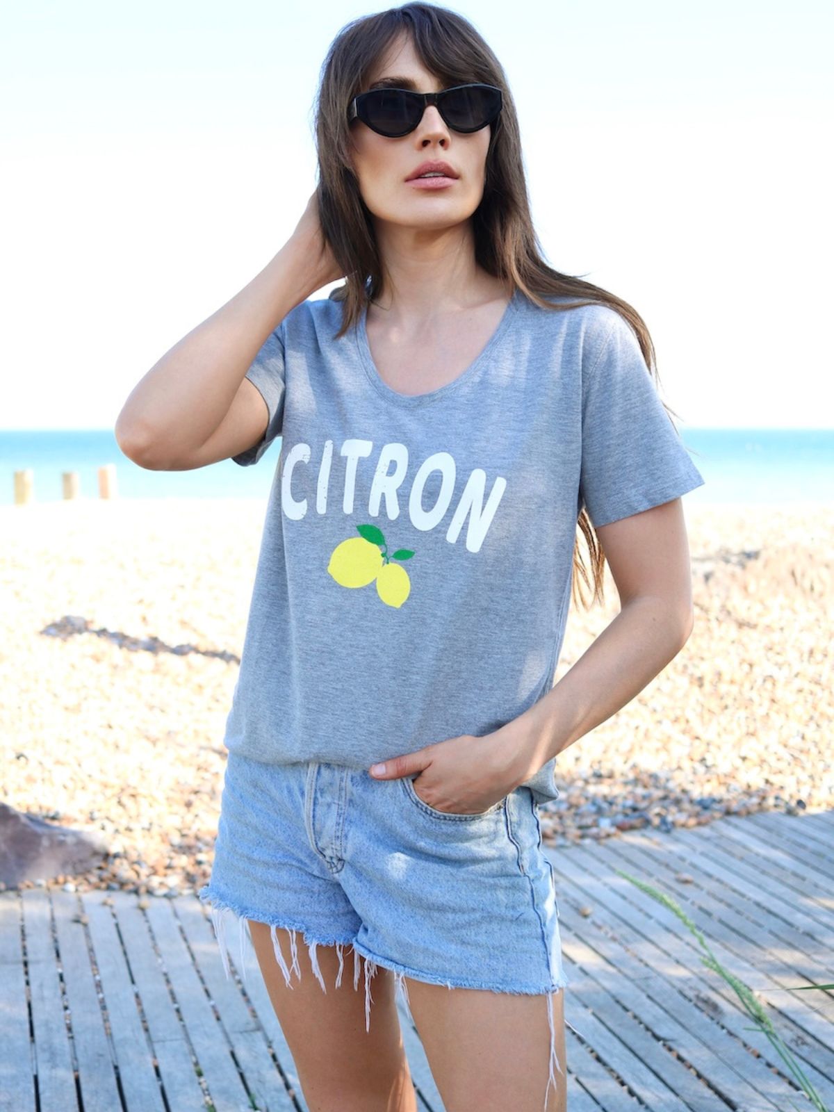 Citron Tee Marl Grey