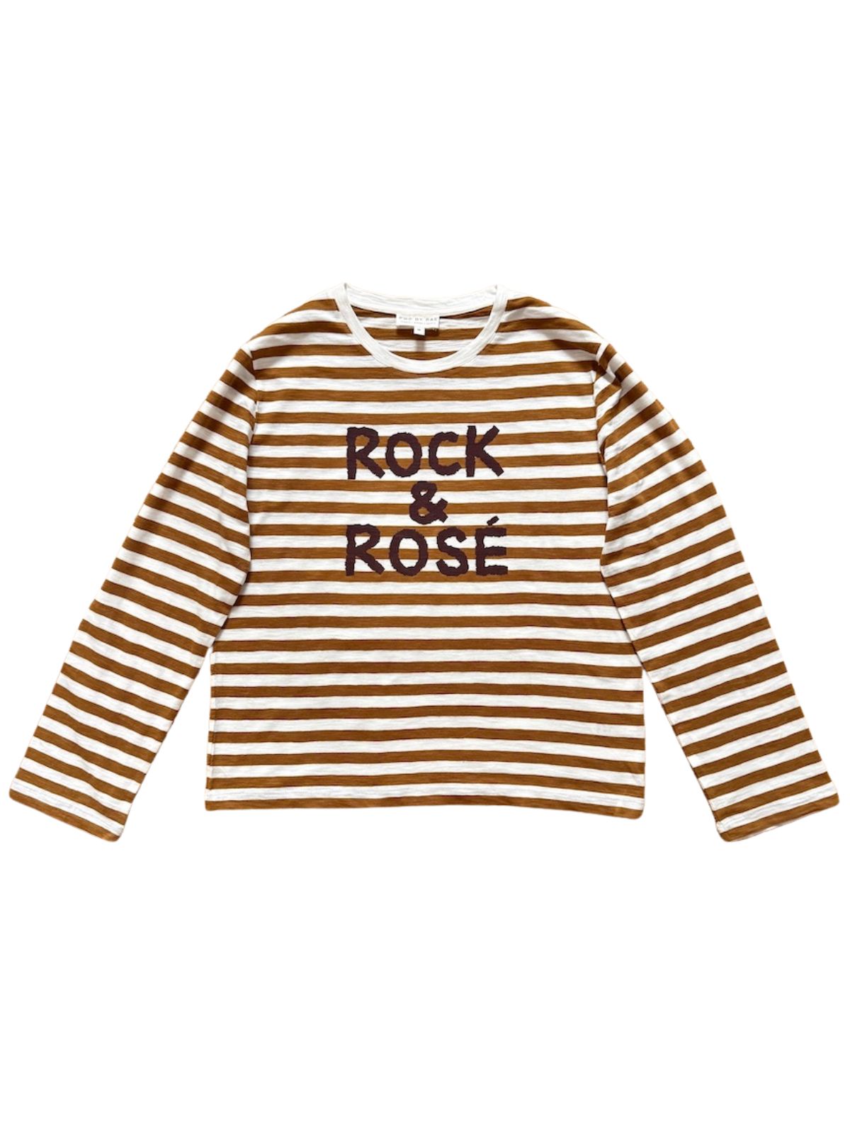 Rock and Rosé Bronze Stripe Long Sleeve Tee