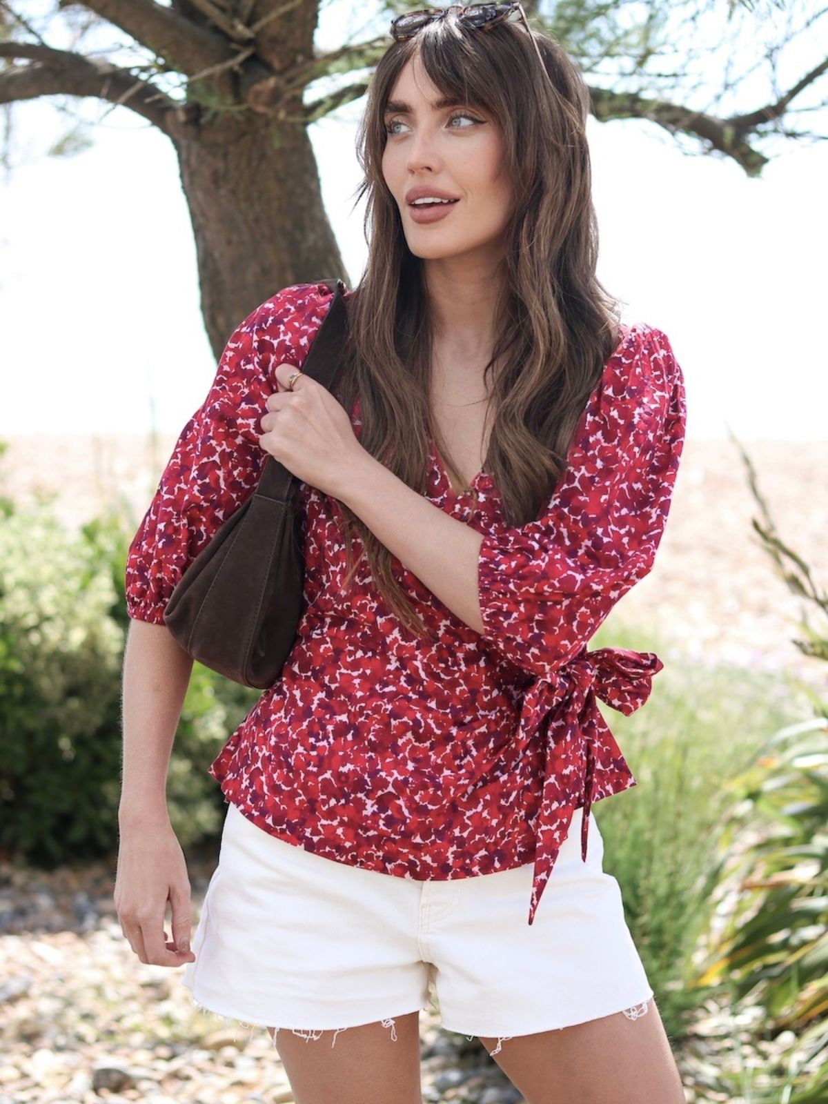 Cara Wrap Blouse Pascale Painted Petals