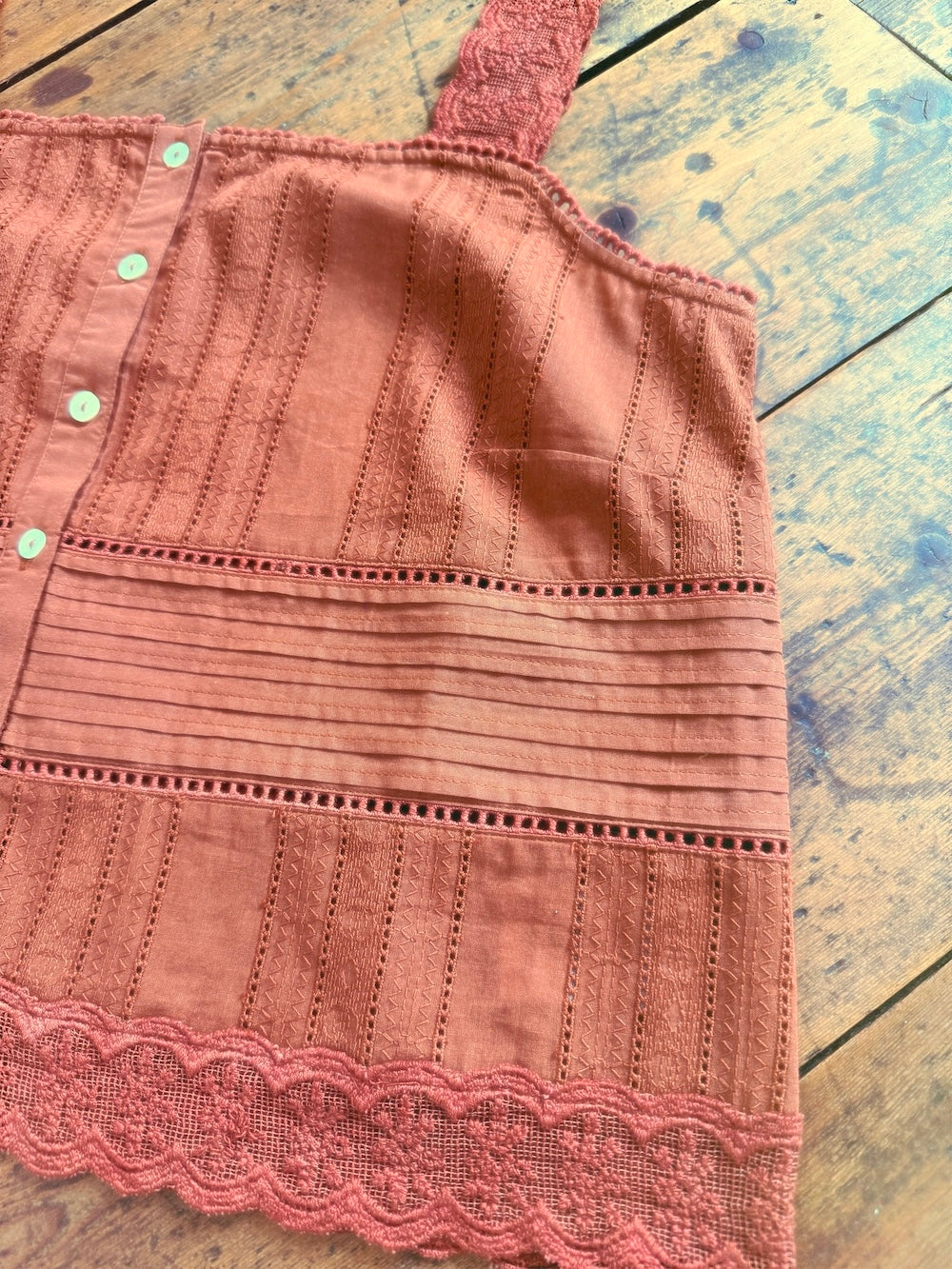 Wren Lace Camisole Top Terracotta