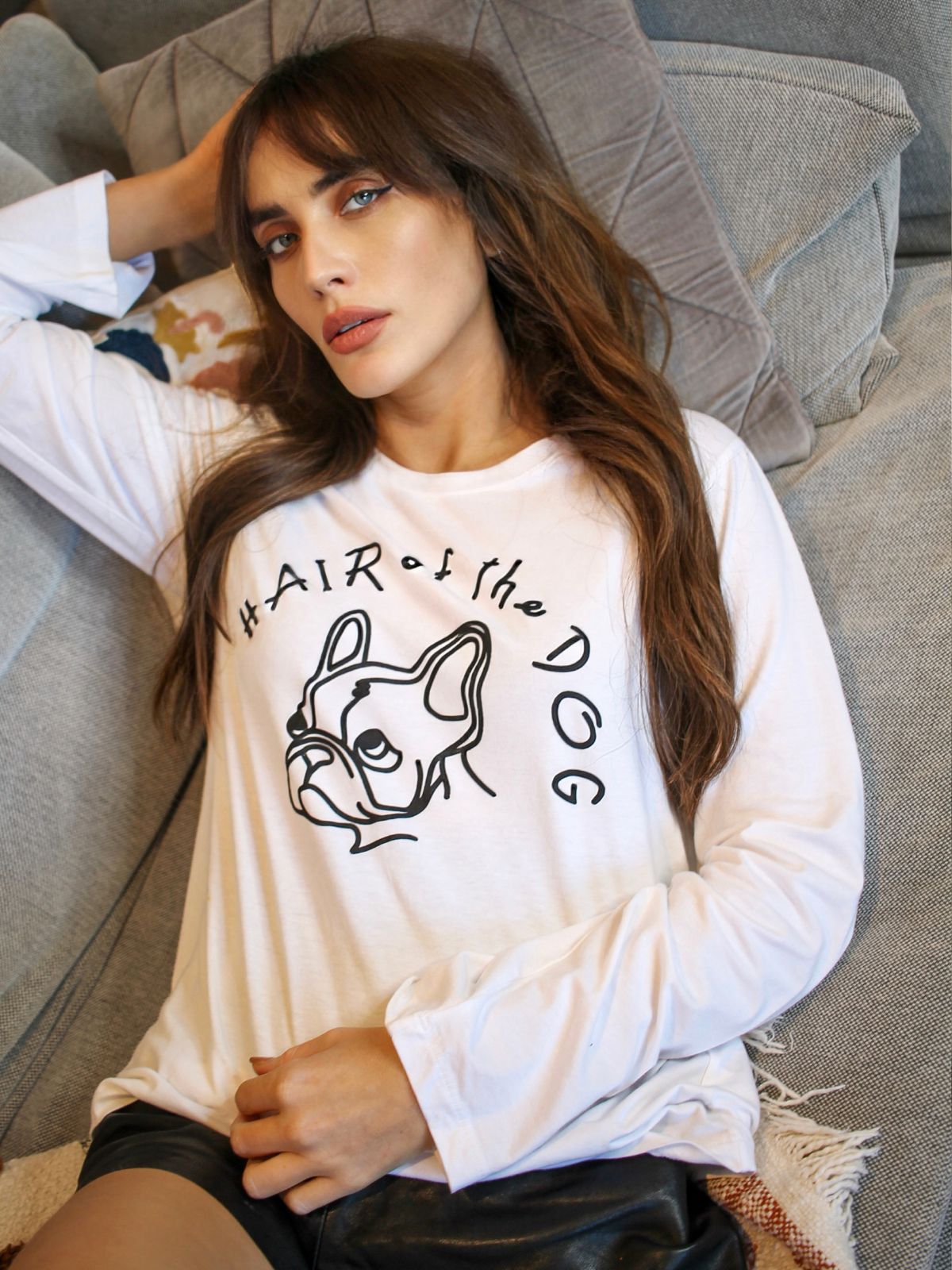 Hair of the Dog Long sleeve white tee