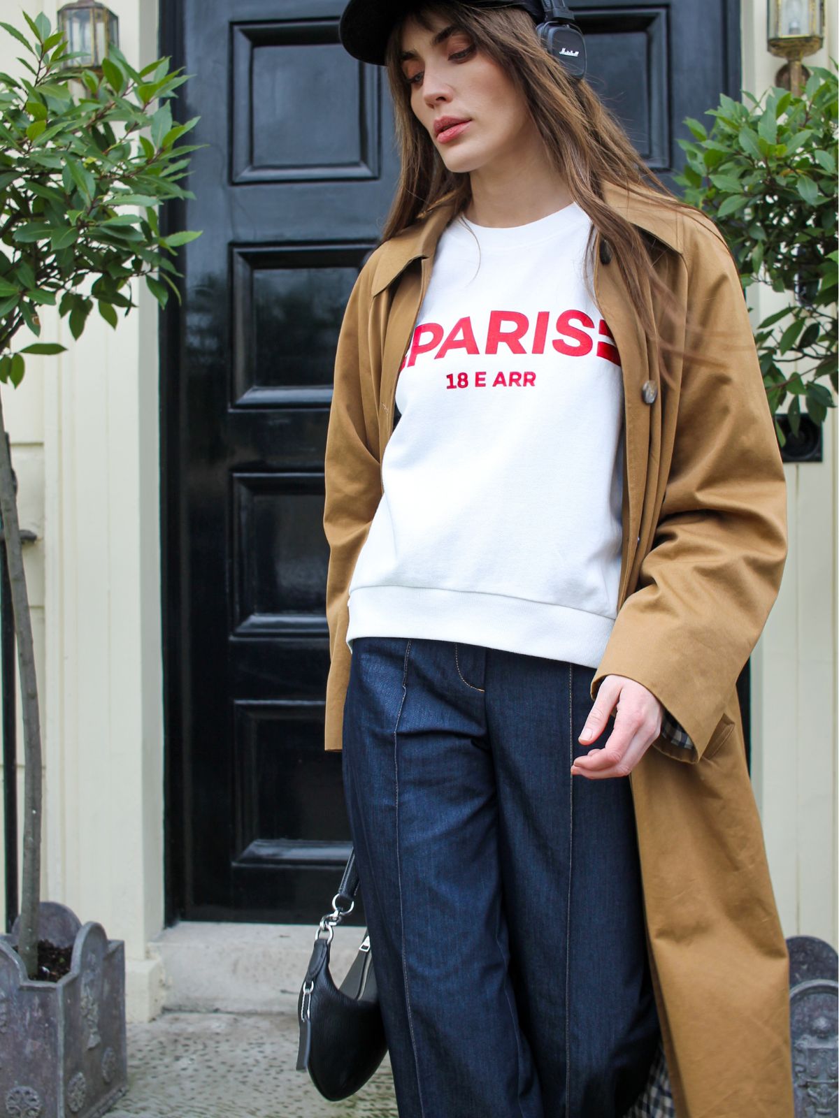Paris Sweatshirt White and Red