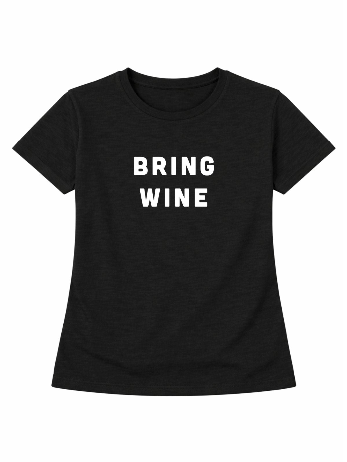 Bring Wine Tee Black
