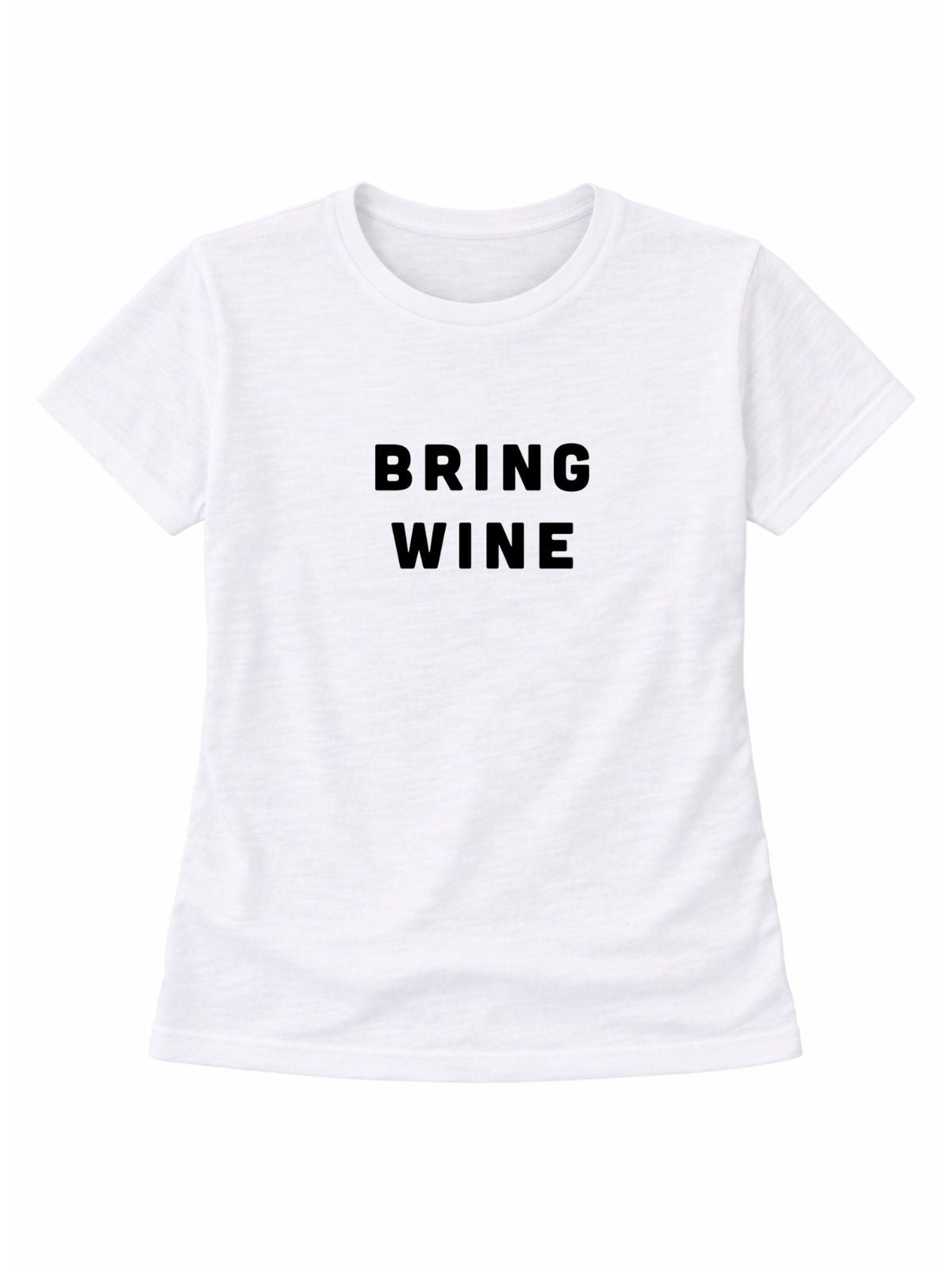Bring Wine Tee White