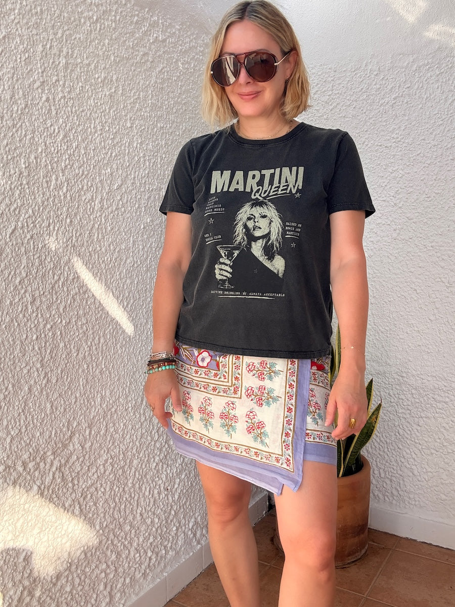 Martini Queen Stone Wash Tee
