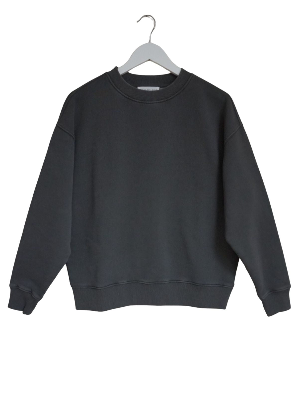 Frankie Washed Oversized Brushed Cotton Sweatshirt Anthracite