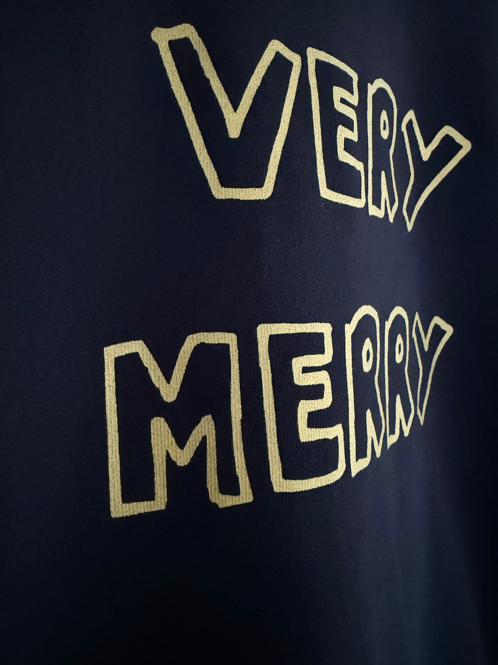 Very Merry Sweatshirt Black Gold