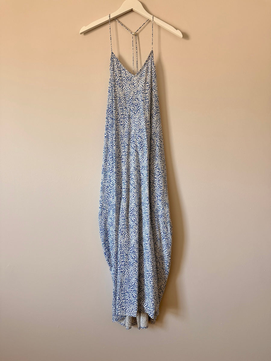 Uma Halter Neck Summer Maxi Dress Blue