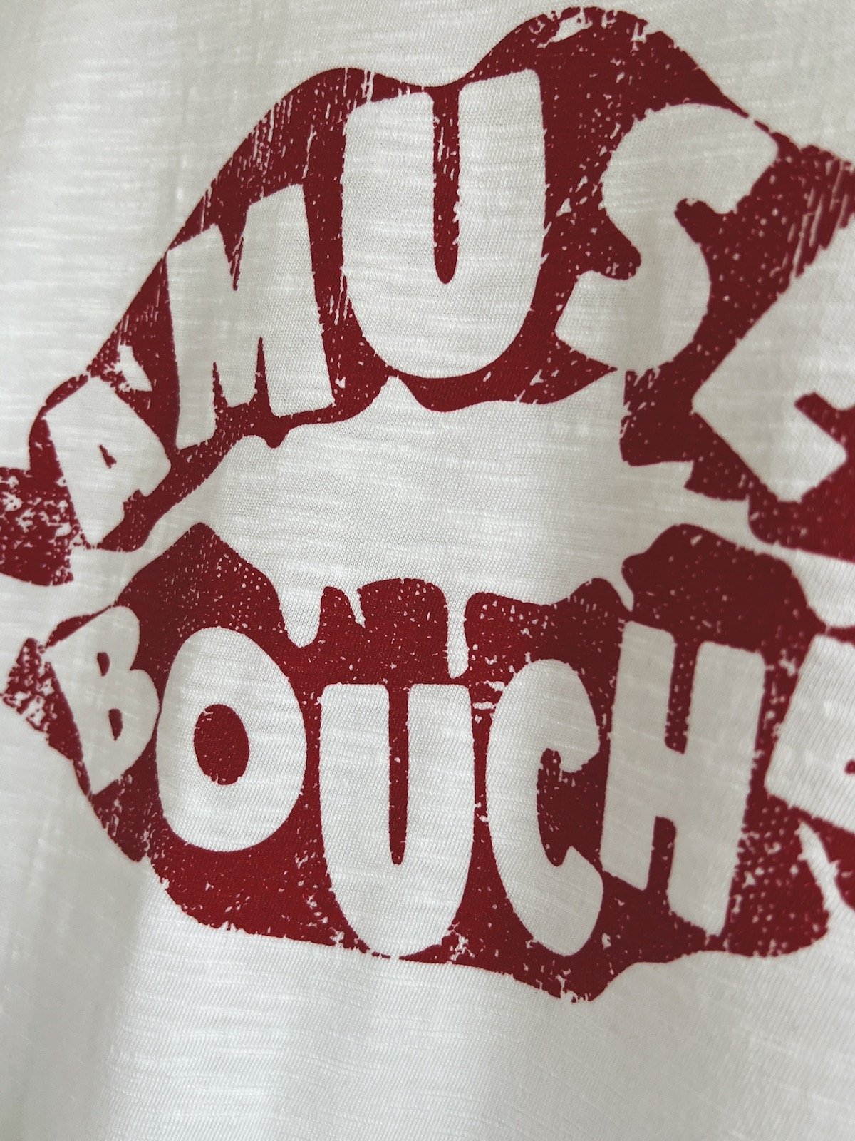 Amuse Bouche Lips Long sleeve t-shirt white | fwp by rae