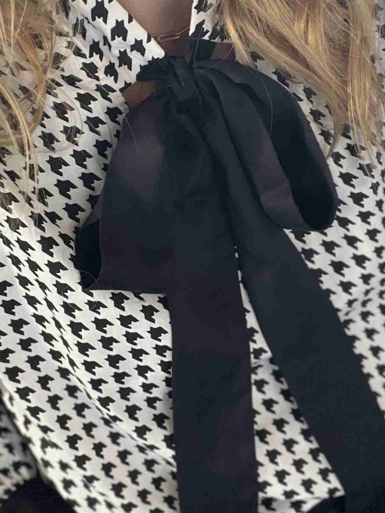 Blair dog tooth pussy blow blouse | fwp by rae