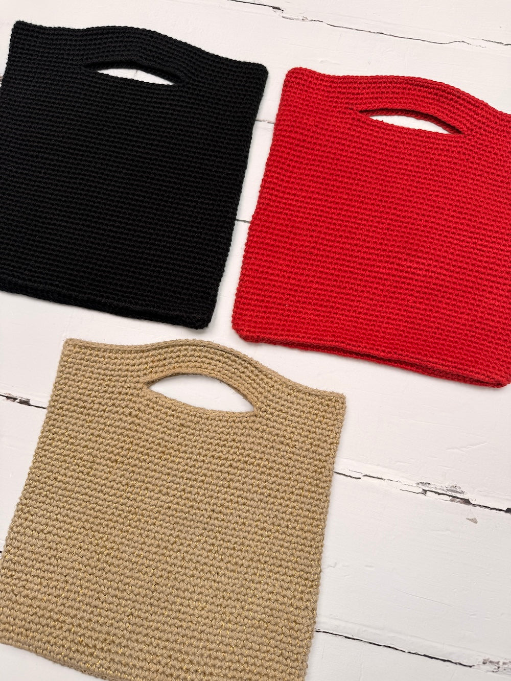 Knitted Black Grab Bag