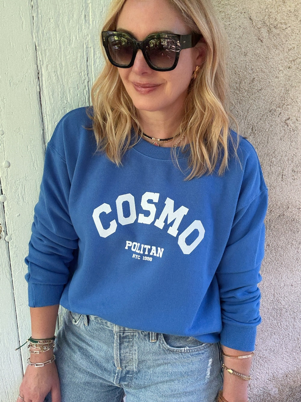 Cosmo Sweatshirt Blue White