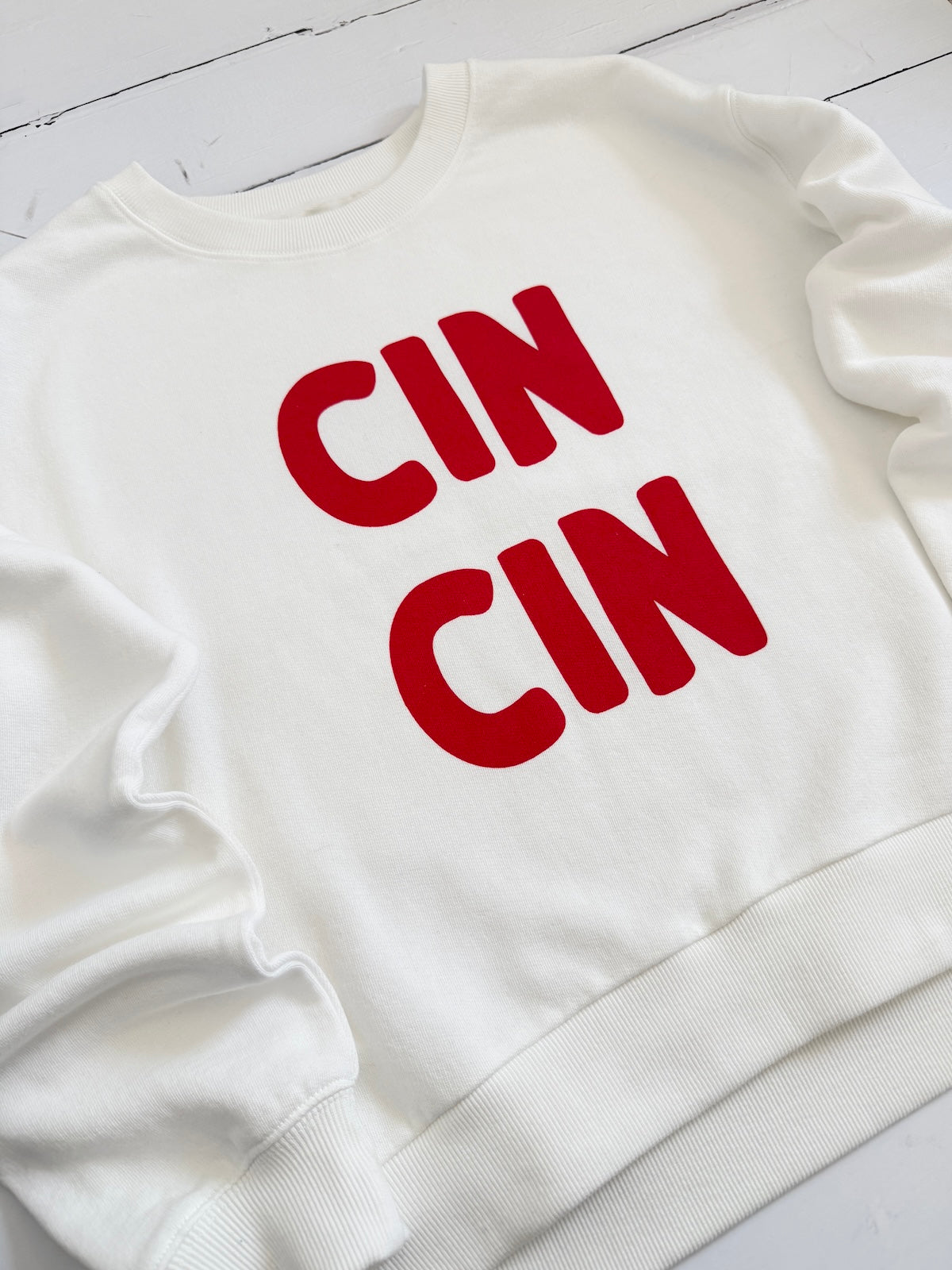 Cin Cin Sweatshirt white red