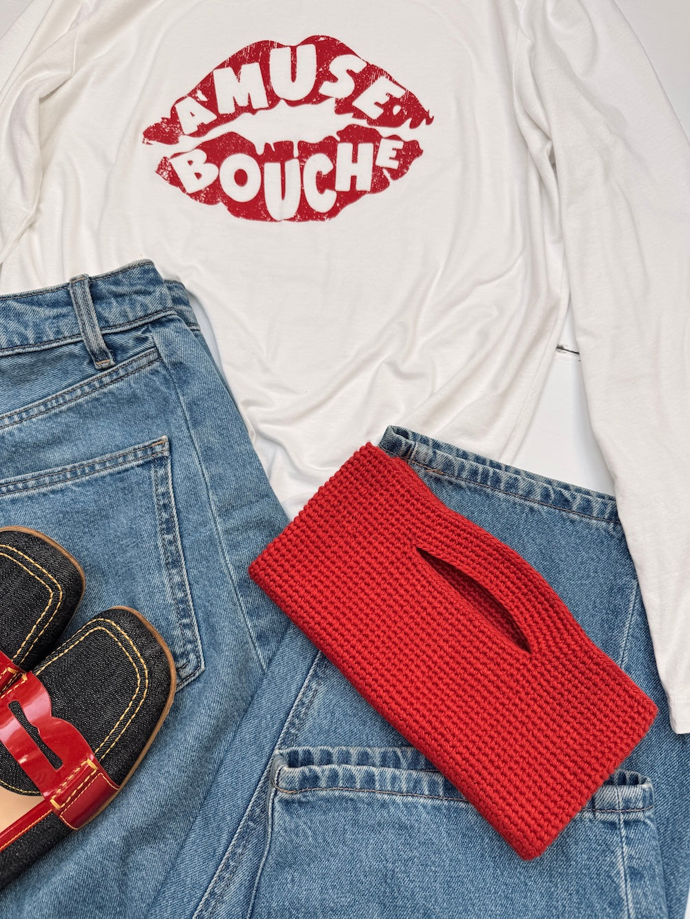 Knitted Red Grab Bag