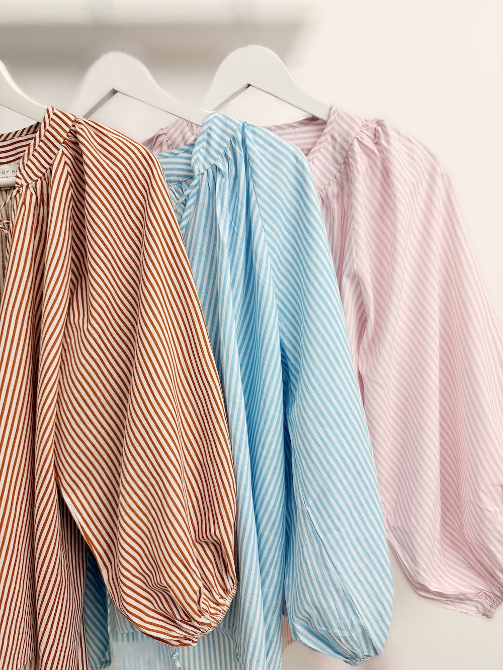 Emily Poet Blouse Soft Pink Stripe