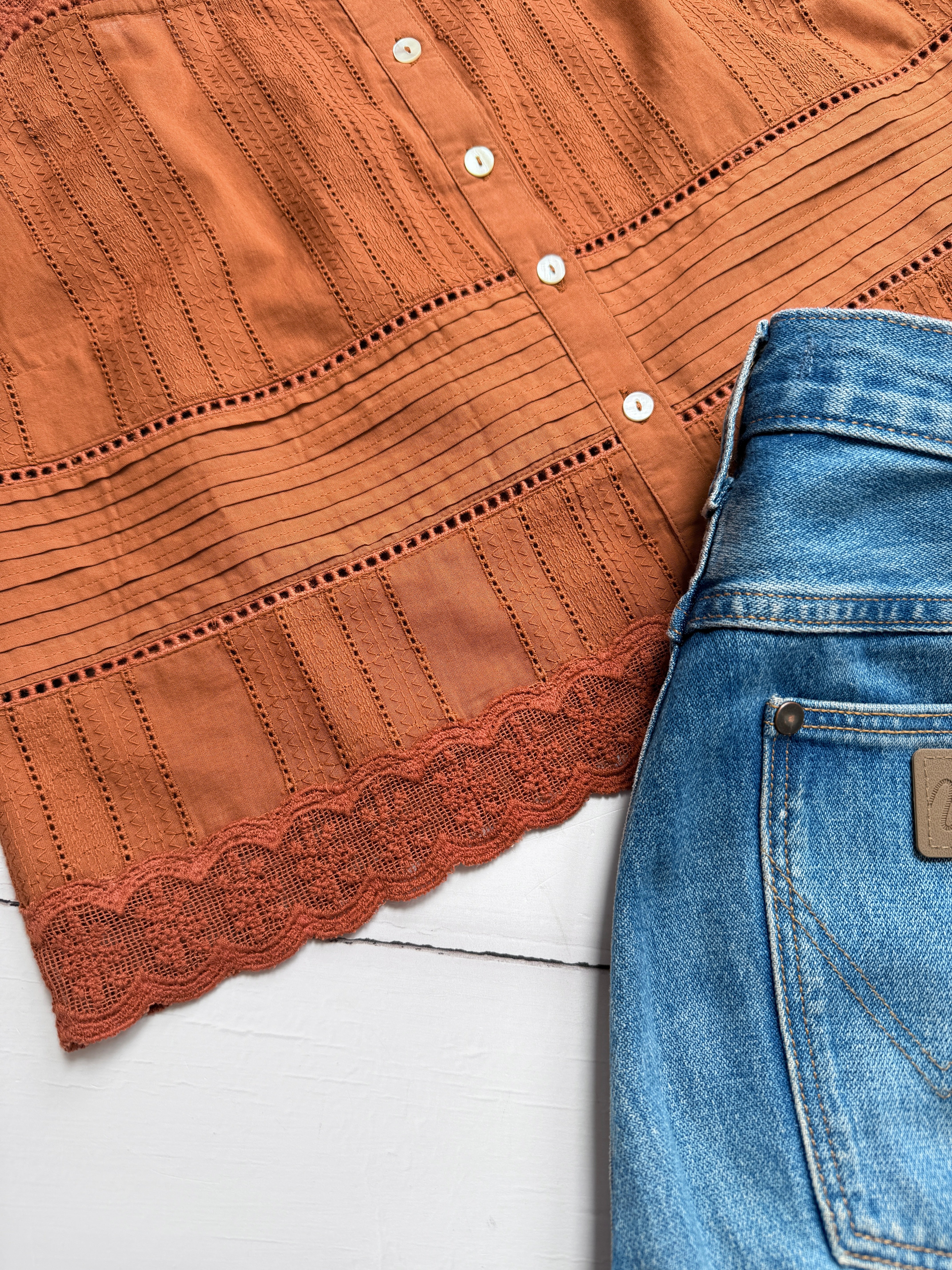 Wren Lace Camisole Top Terracotta