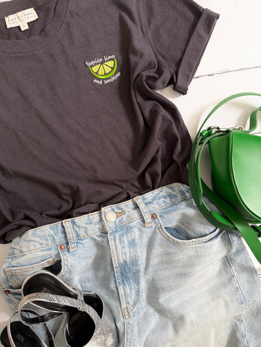 Tequila Lime Sunshine Embroidered T-Shirt