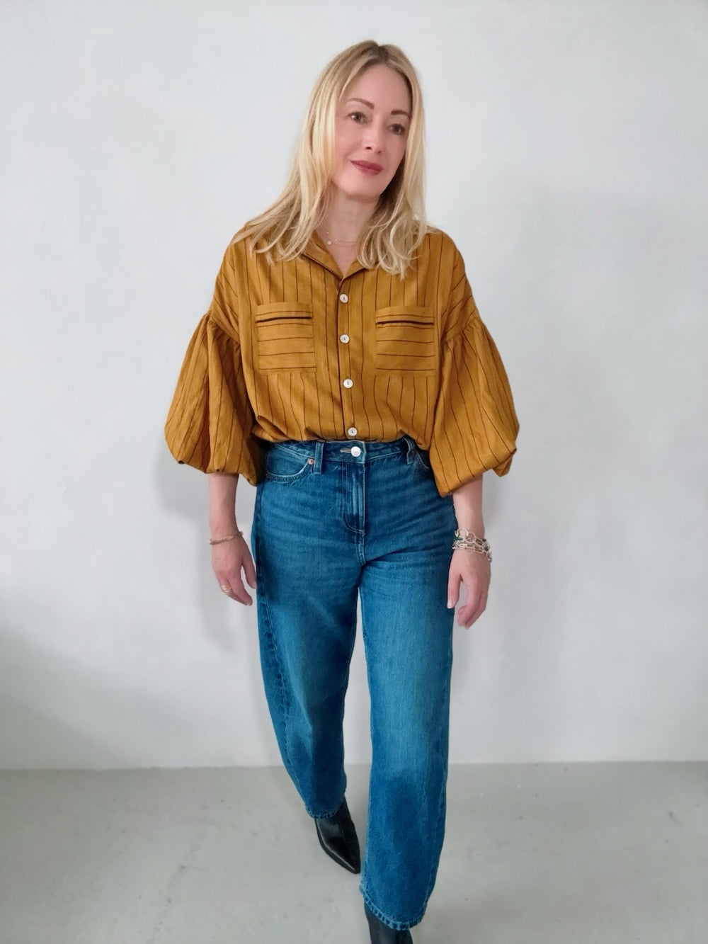 Ember Stripe Pyjama Set with Piping