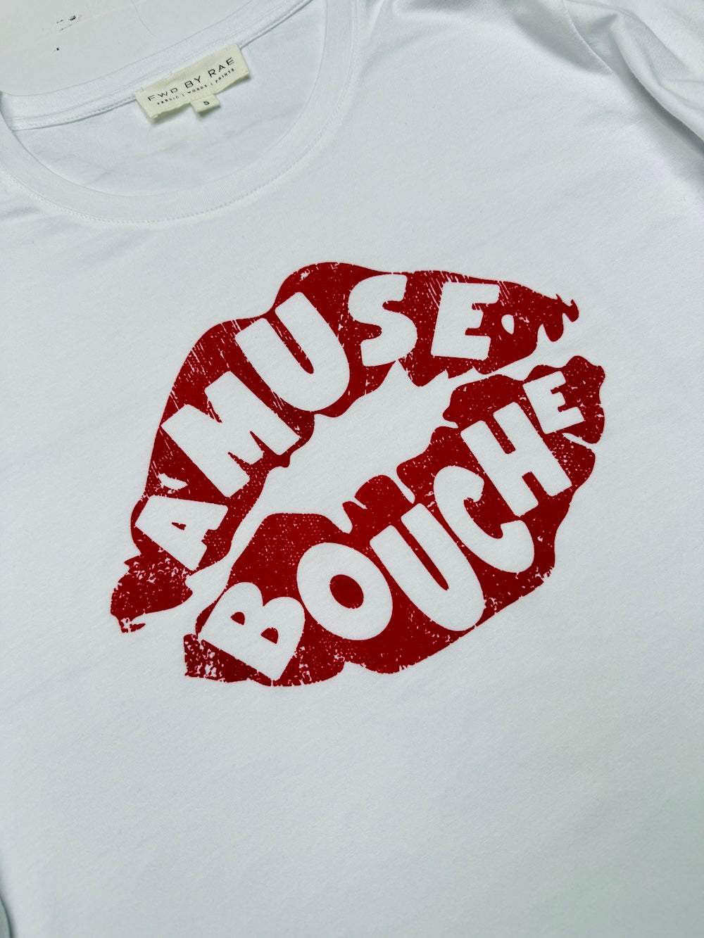 Amuse Bouche Lips Long Sleeve T-Shirt White