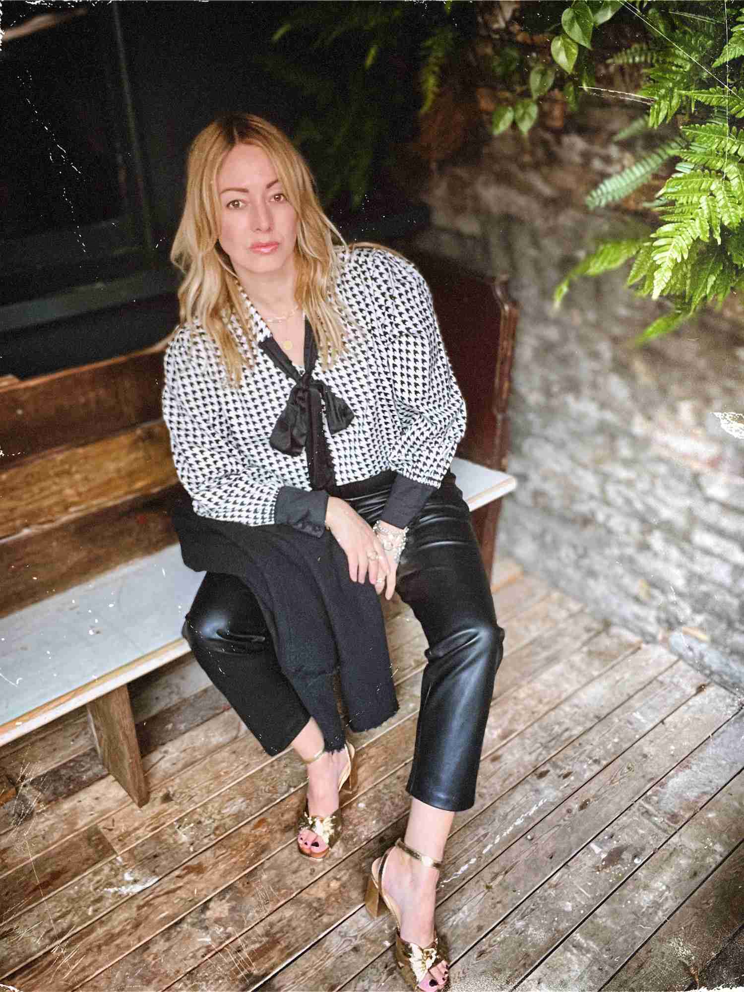 Blair dog tooth pussy blow blouse | fwp by rae