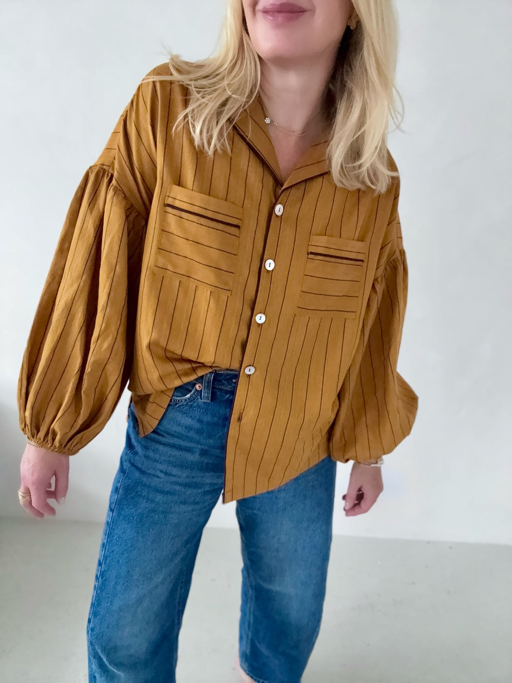 Ember Stripe Pyjama Set with Piping