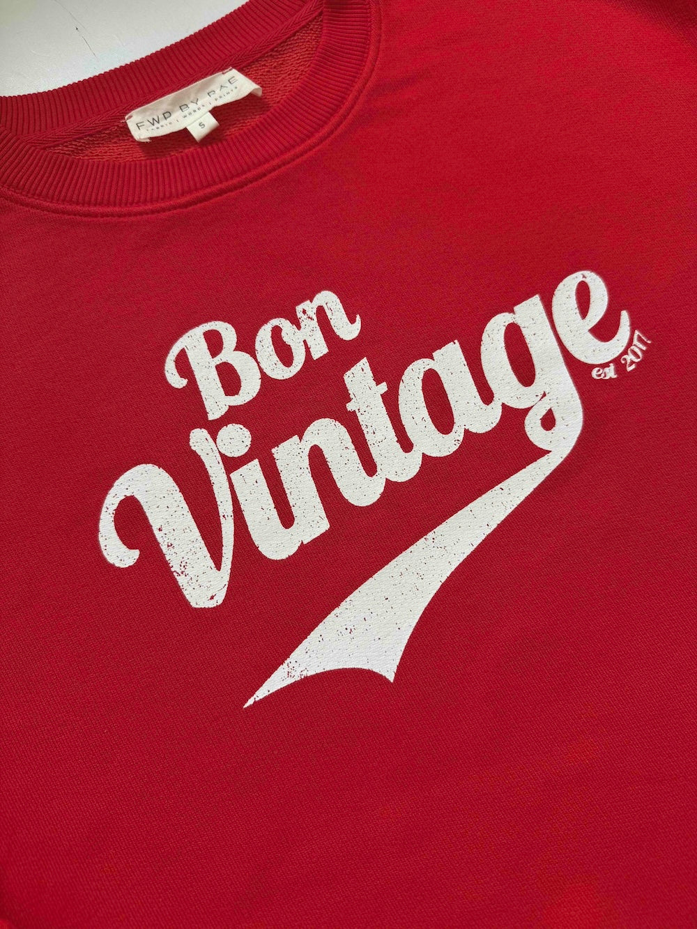 Bon Vintage Sweatshirt Red White