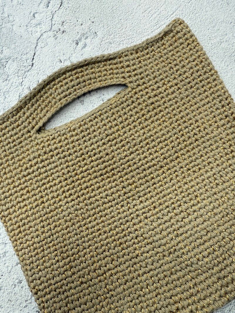 knitted gold grab bag | fwp by rae bags