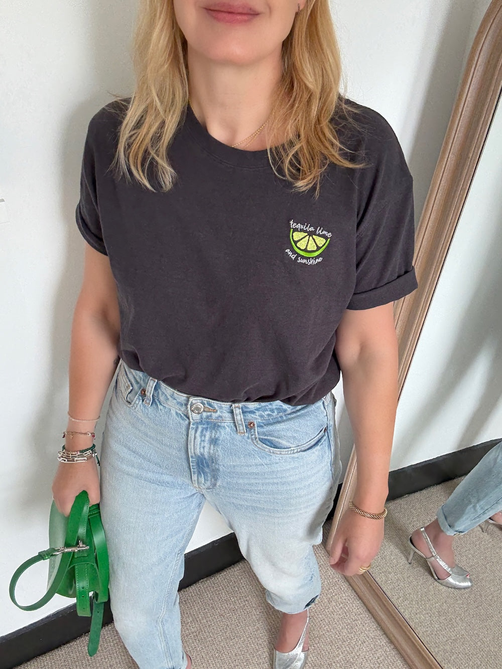 Tequila Lime Sunshine Embroidered T-Shirt