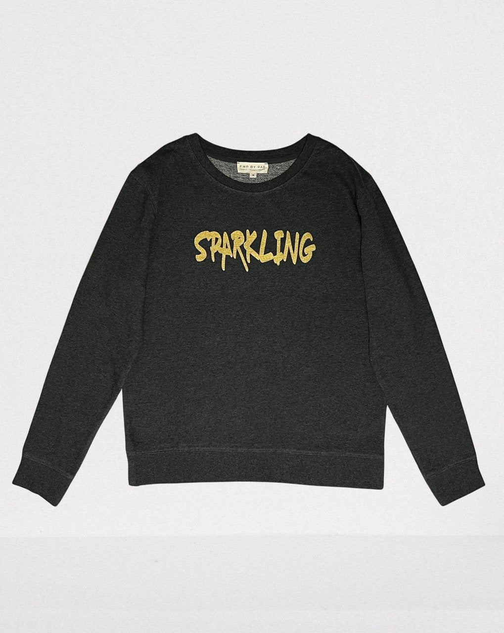 sparkling sweatshirt fine knit charcoal | fwp by rae sweatshirt