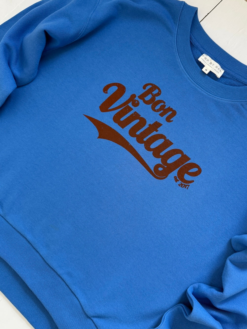 Bon Vintage Retro sweatshirt Blue Maroon