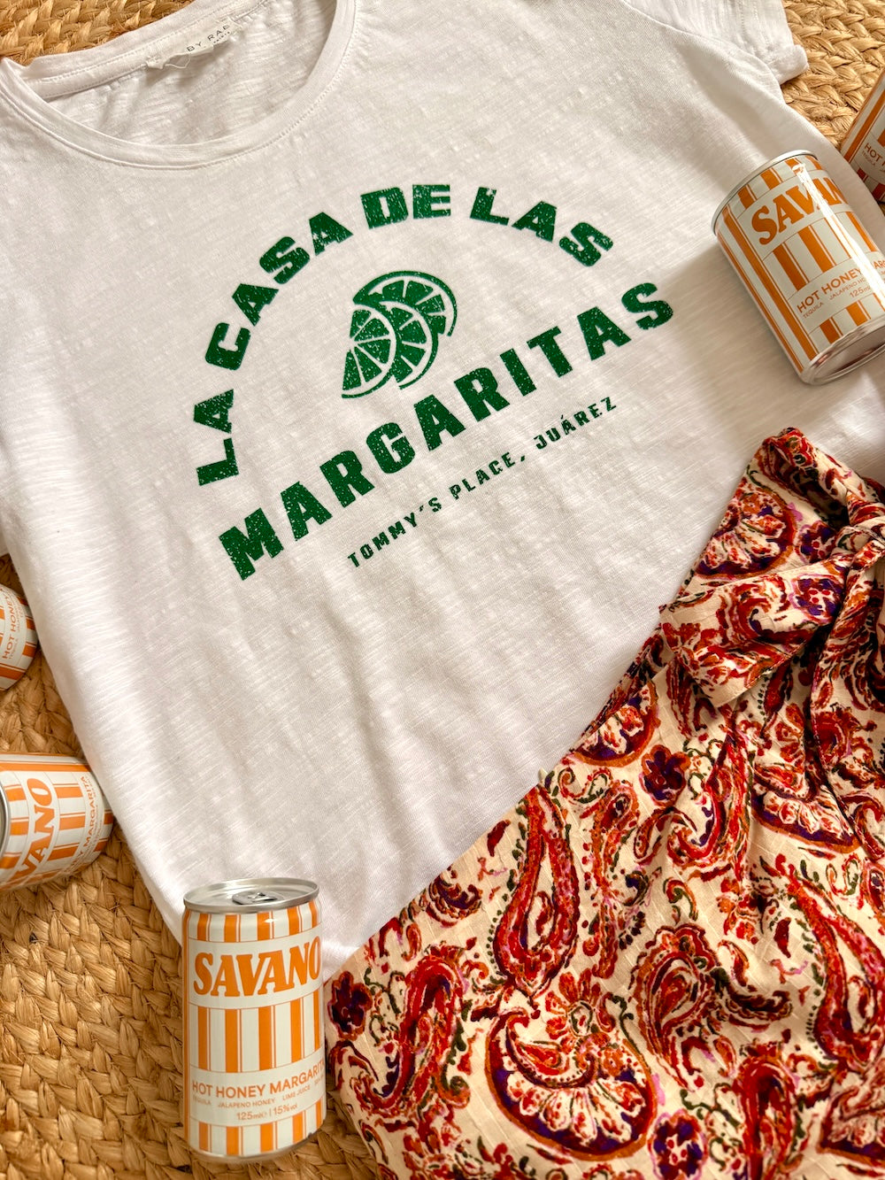 Margaritas Organic Cotton Modal Slub T-Shirt