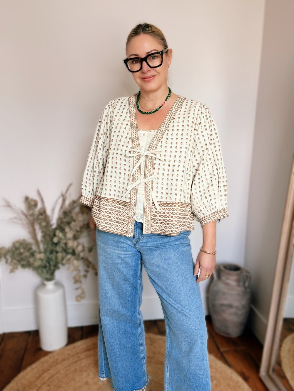 Hazel Cropped Puff Sleeved Jacket