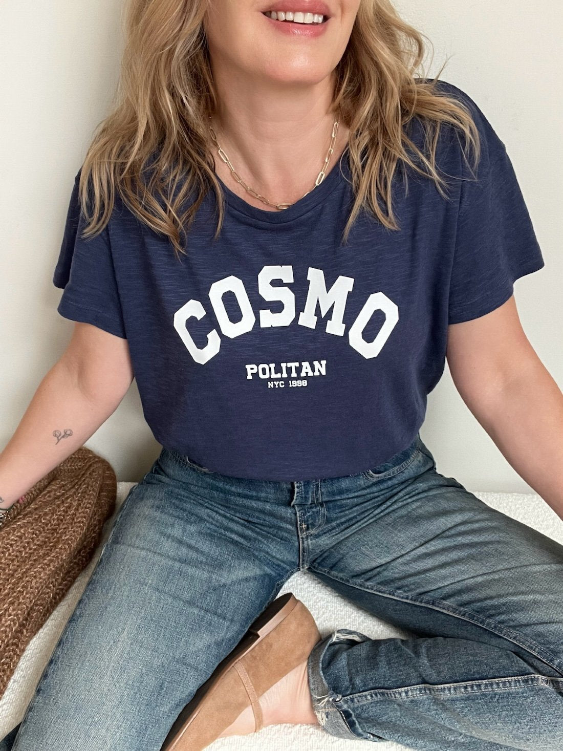 cosmo tee navy white | fwp by rae