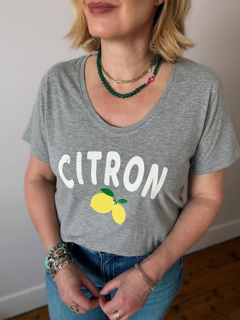 Citron Tee Marl Grey
