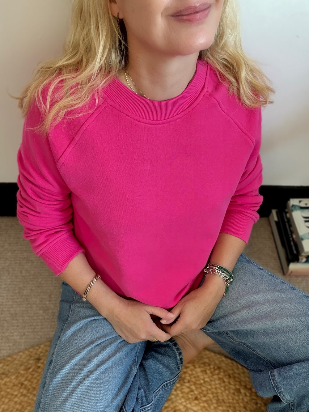 Dylan Raglan Sweatshirt Fuchsia Pink