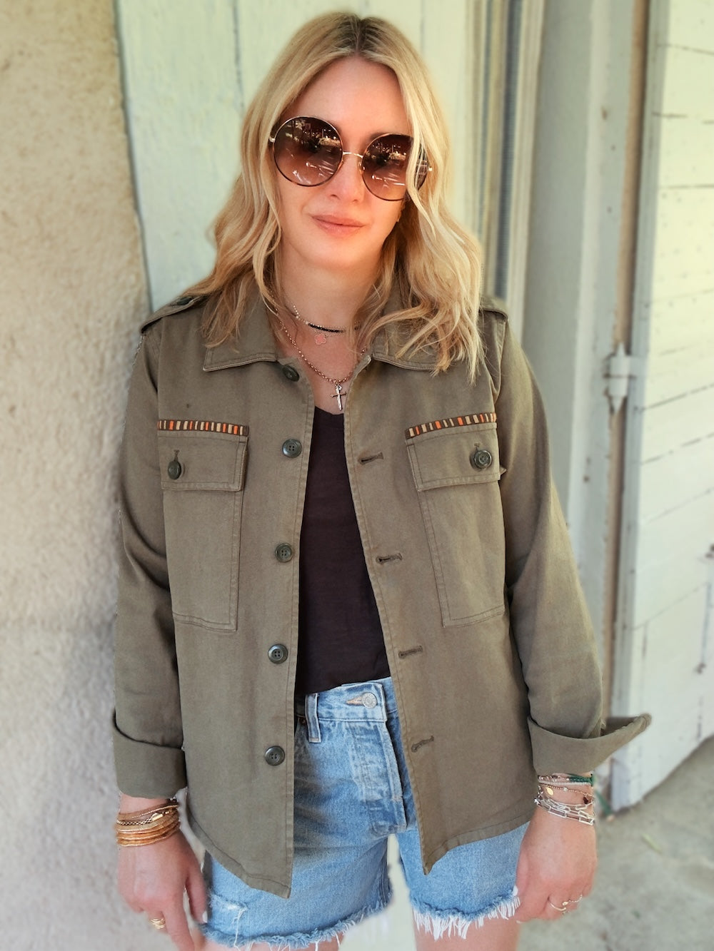 Jenna Khaki Utility Jacket