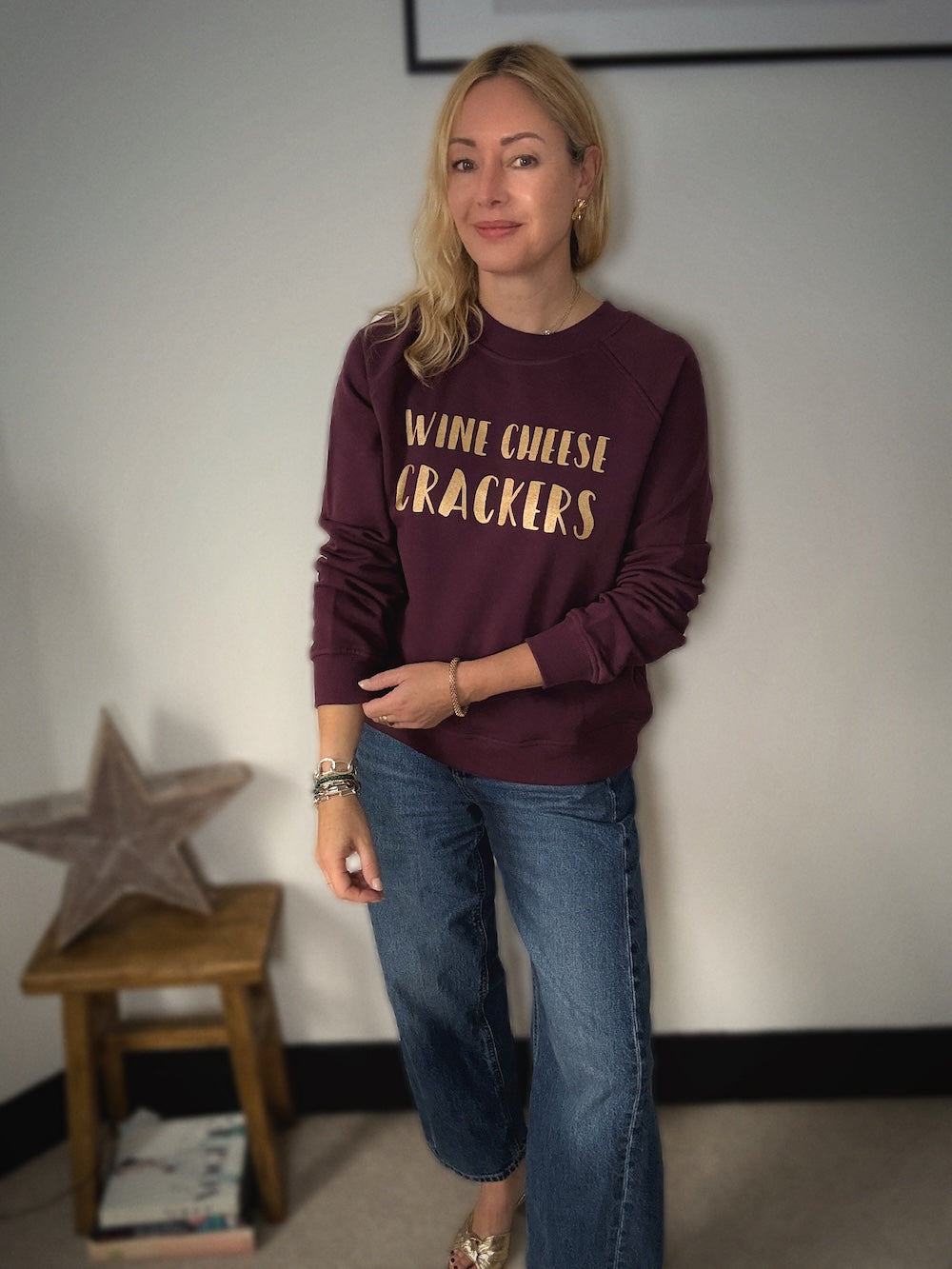 Wine Cheese Crackers Festive Sweatshirt