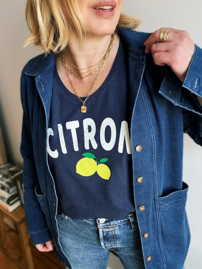 Citron Tee Navy