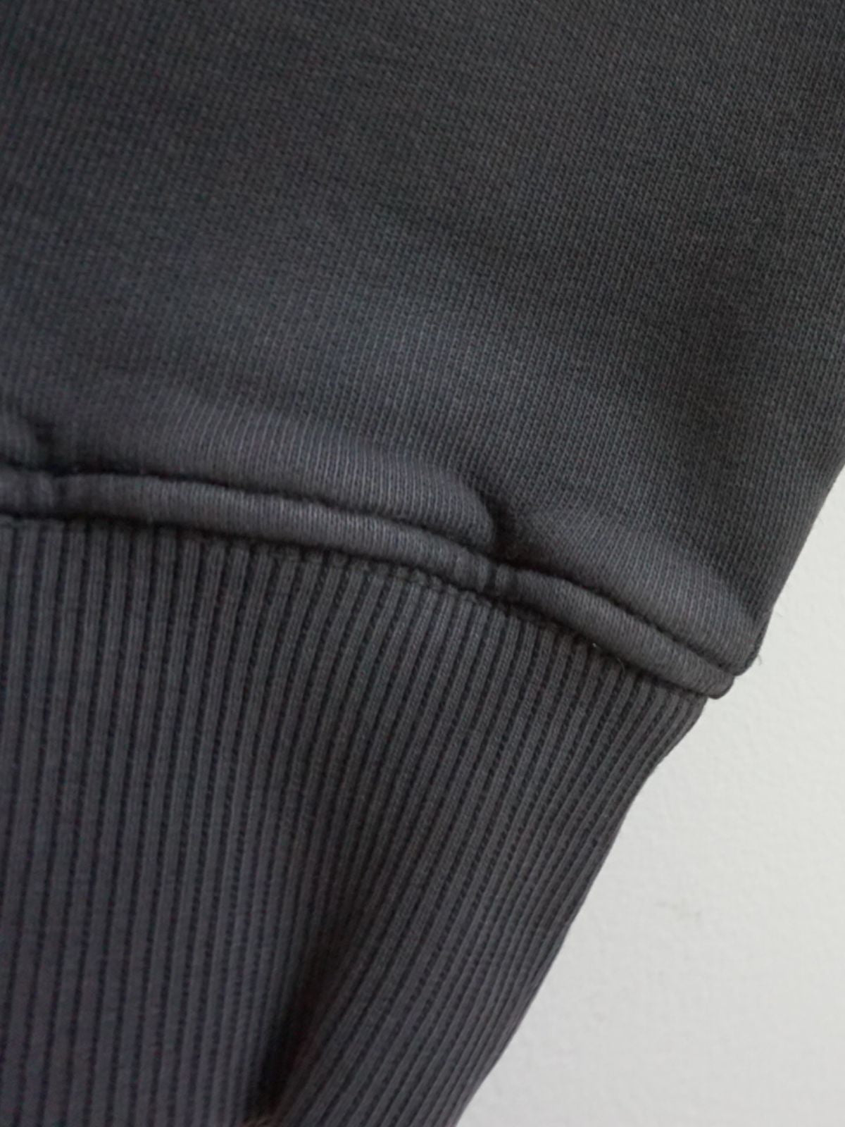 Frankie Washed Oversized Brushed Cotton Sweatshirt Anthracite