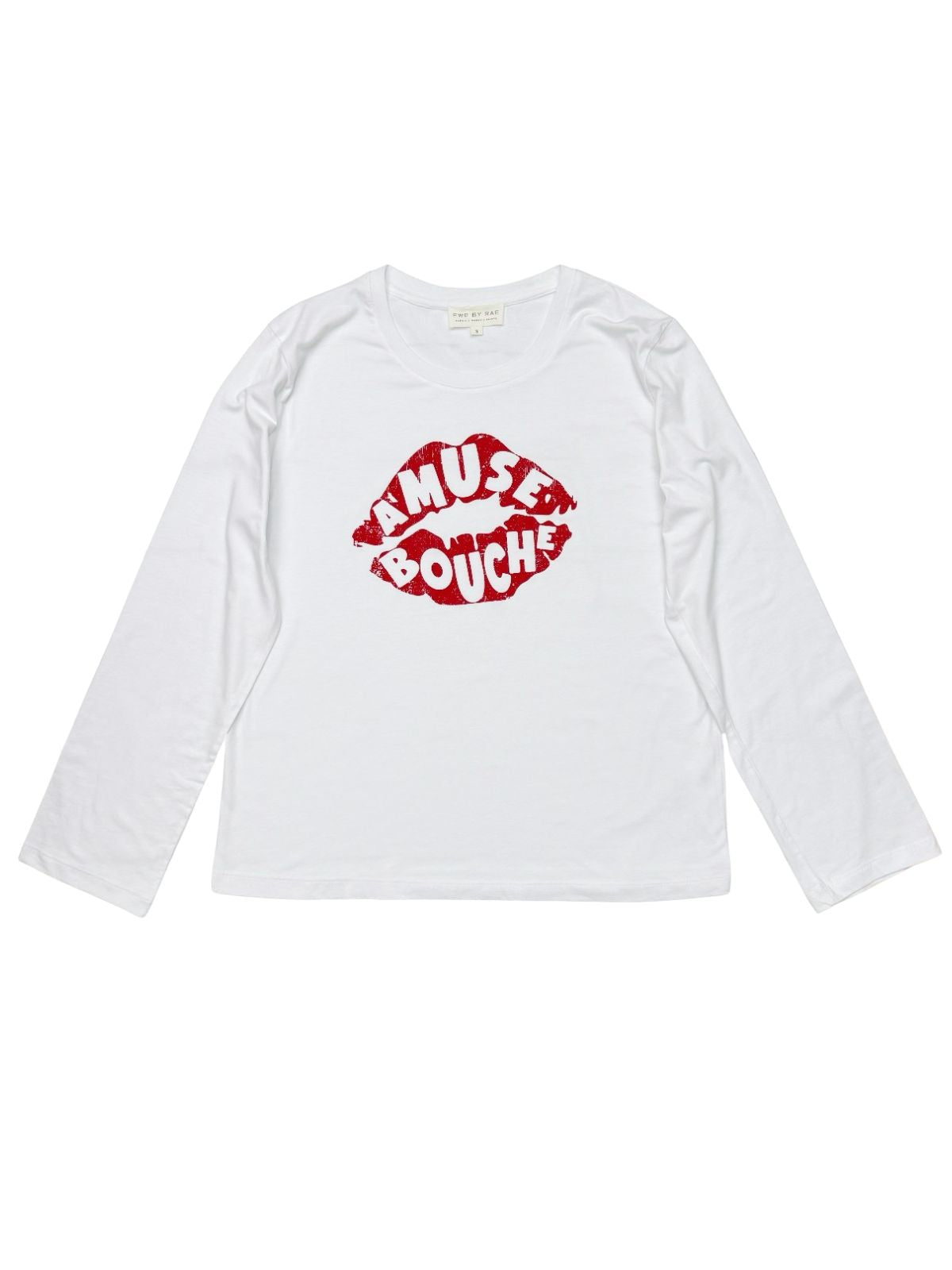 Amuse Bouche Lips Long Sleeve T-Shirt White