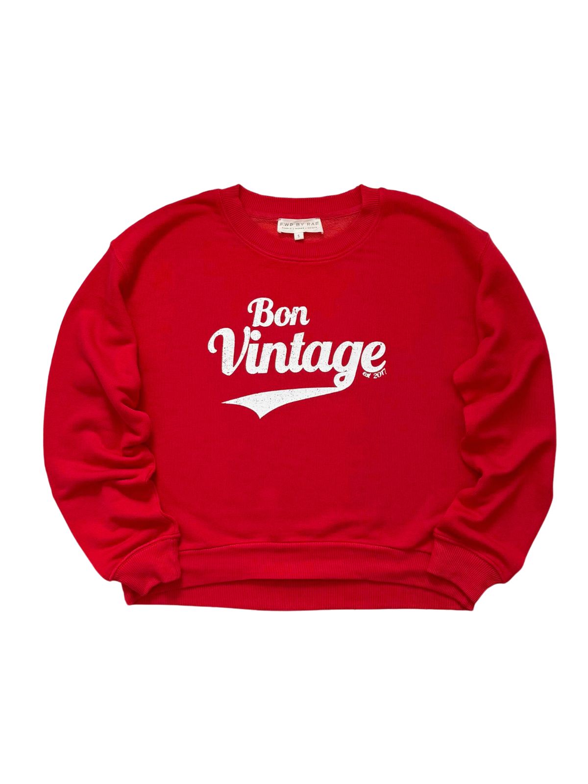 Bon Vintage Sweatshirt Red White