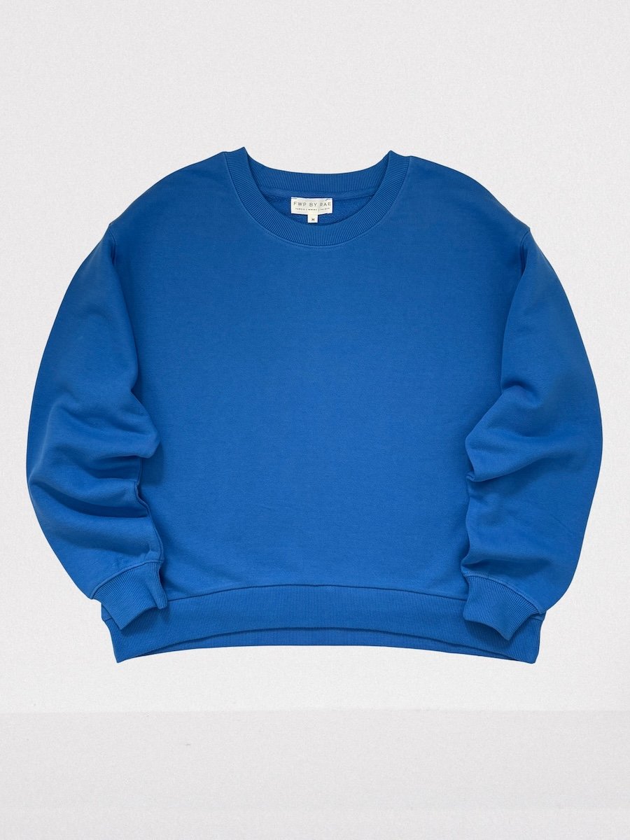 KIT organic cotton boxy sweatshirt French blue | fwp by rae