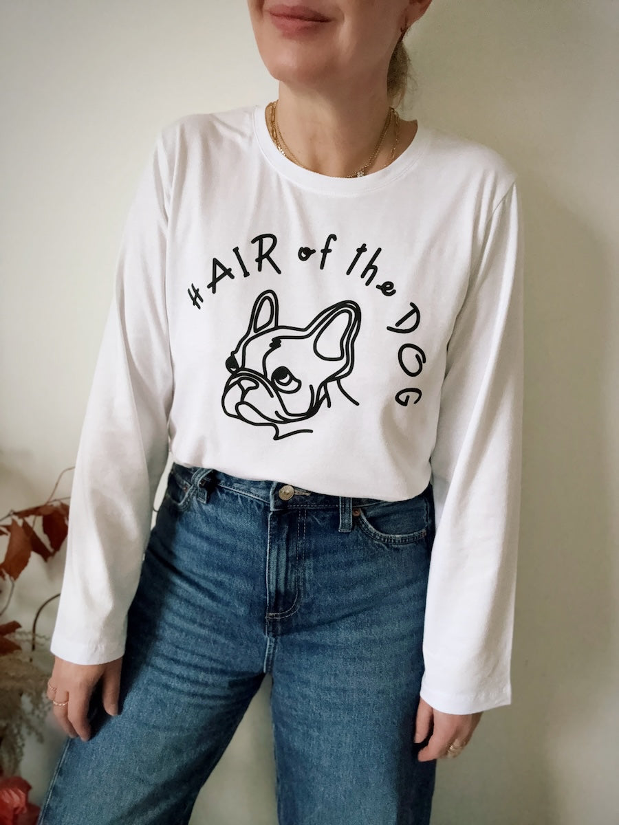 Hair of the Dog Long sleeve white tee