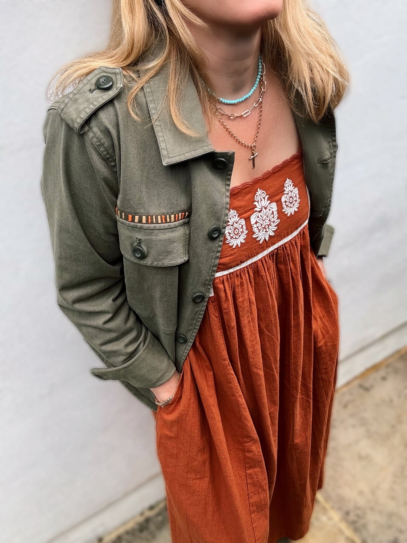 Jenna Khaki Utility Jacket