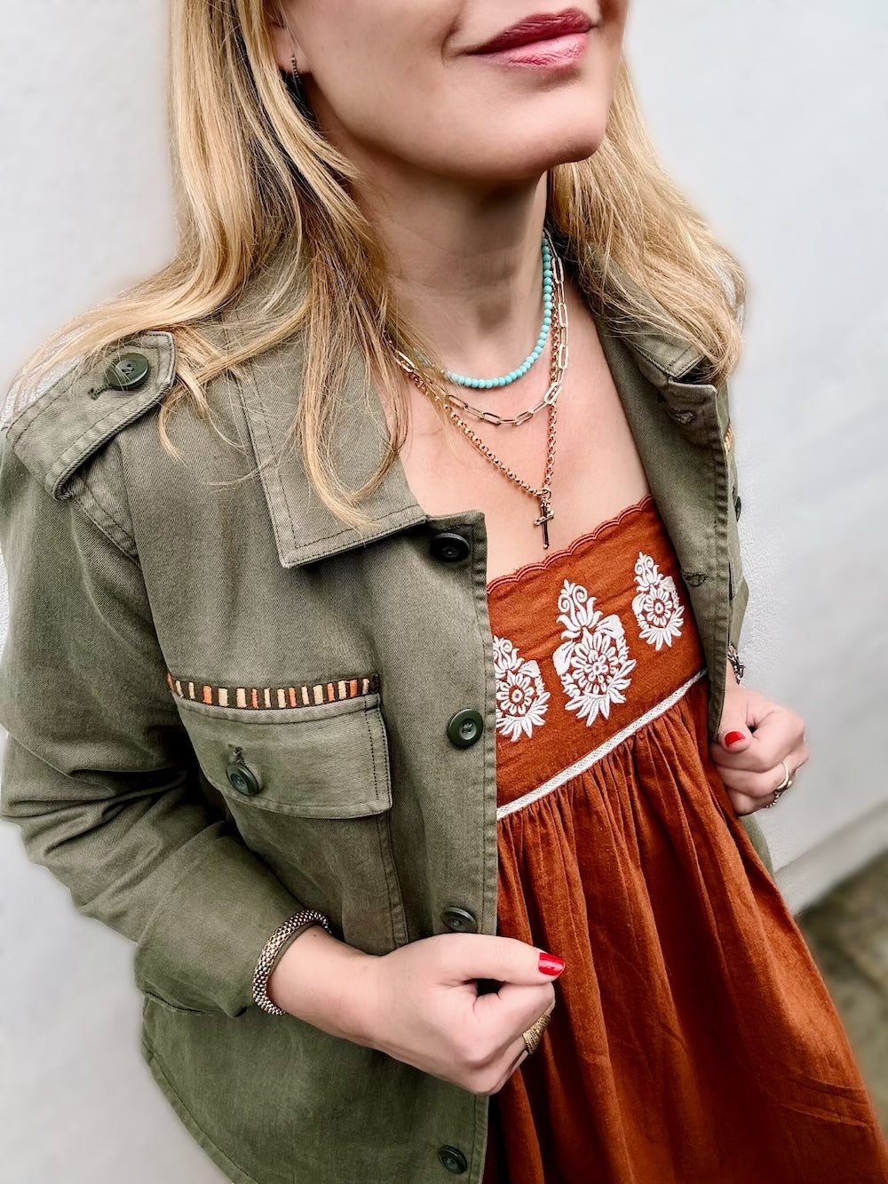 Jenna Khaki Utility Jacket