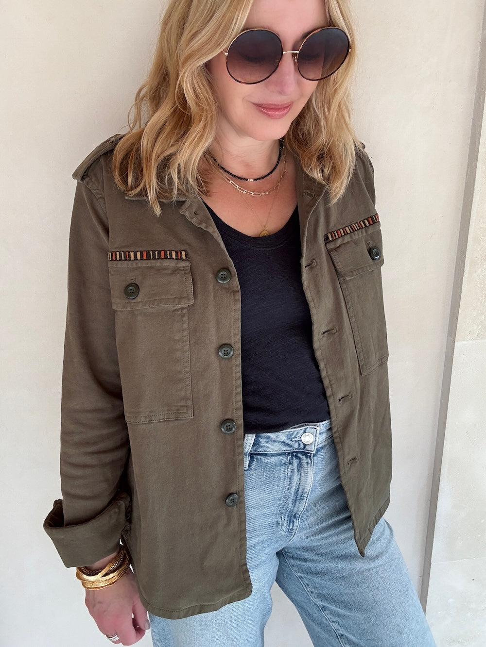 Jenna Khaki Utility Jacket