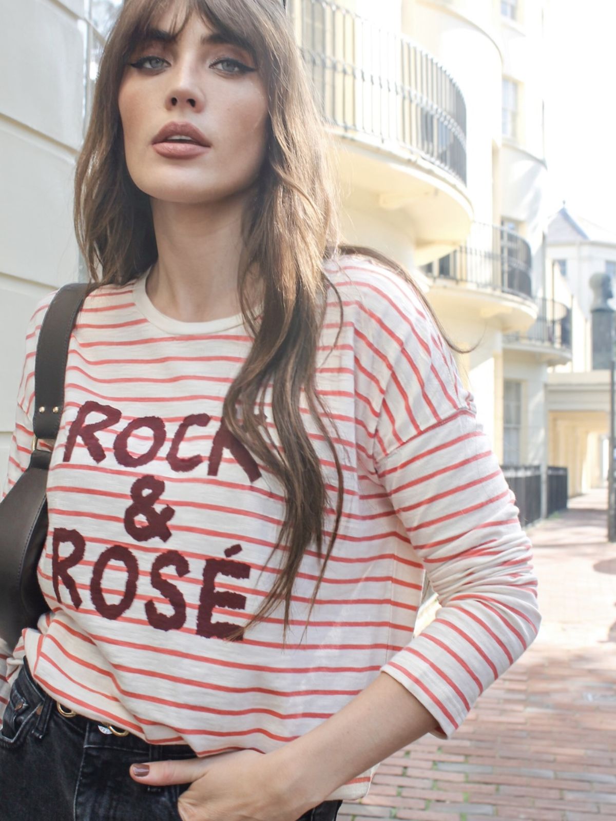 Rock and Rosé Stripe Long Sleeve Top