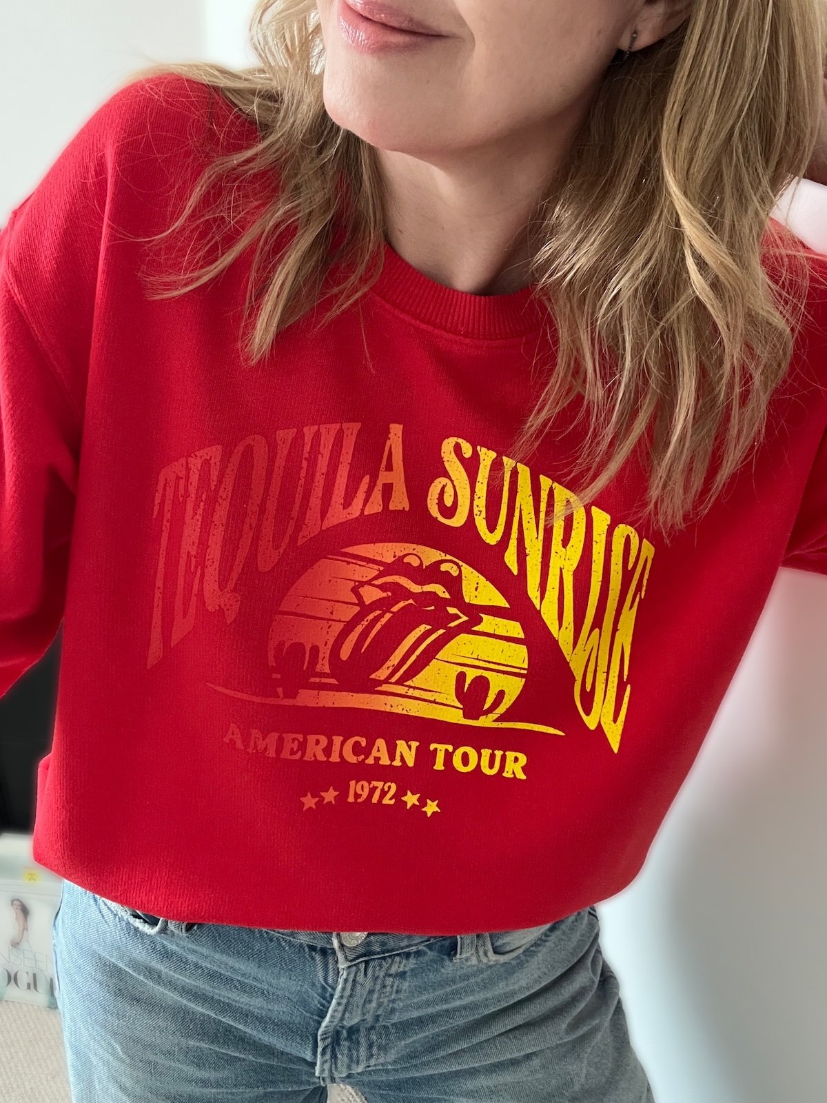 Tequila sunrise sweatshirt red | fwp by rae